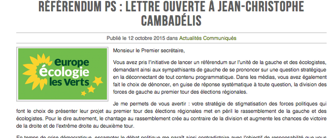 Référendum PS : lettre ouverte à Jean-Christophe Cambadélis