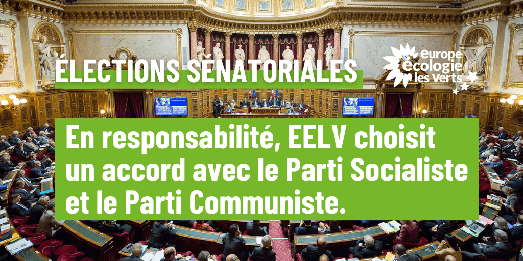 En responsabilité, EELV choisit un accord pour les élections sénatoriales avec le PS et PC.