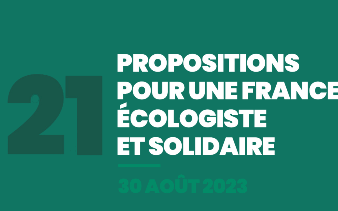 21 propositions à Emmanuel Macron