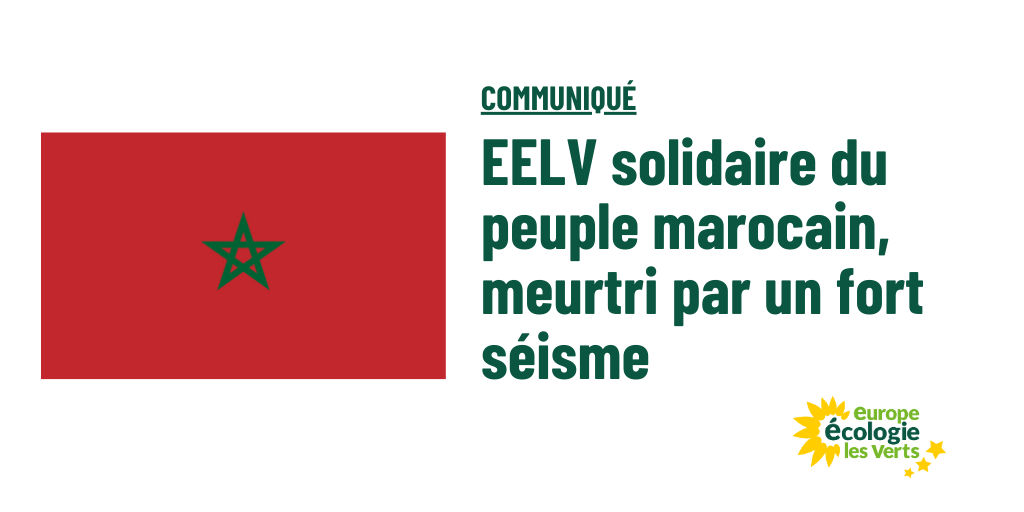 EELV solidaire du peuple marocain, meurtri par un fort séisme